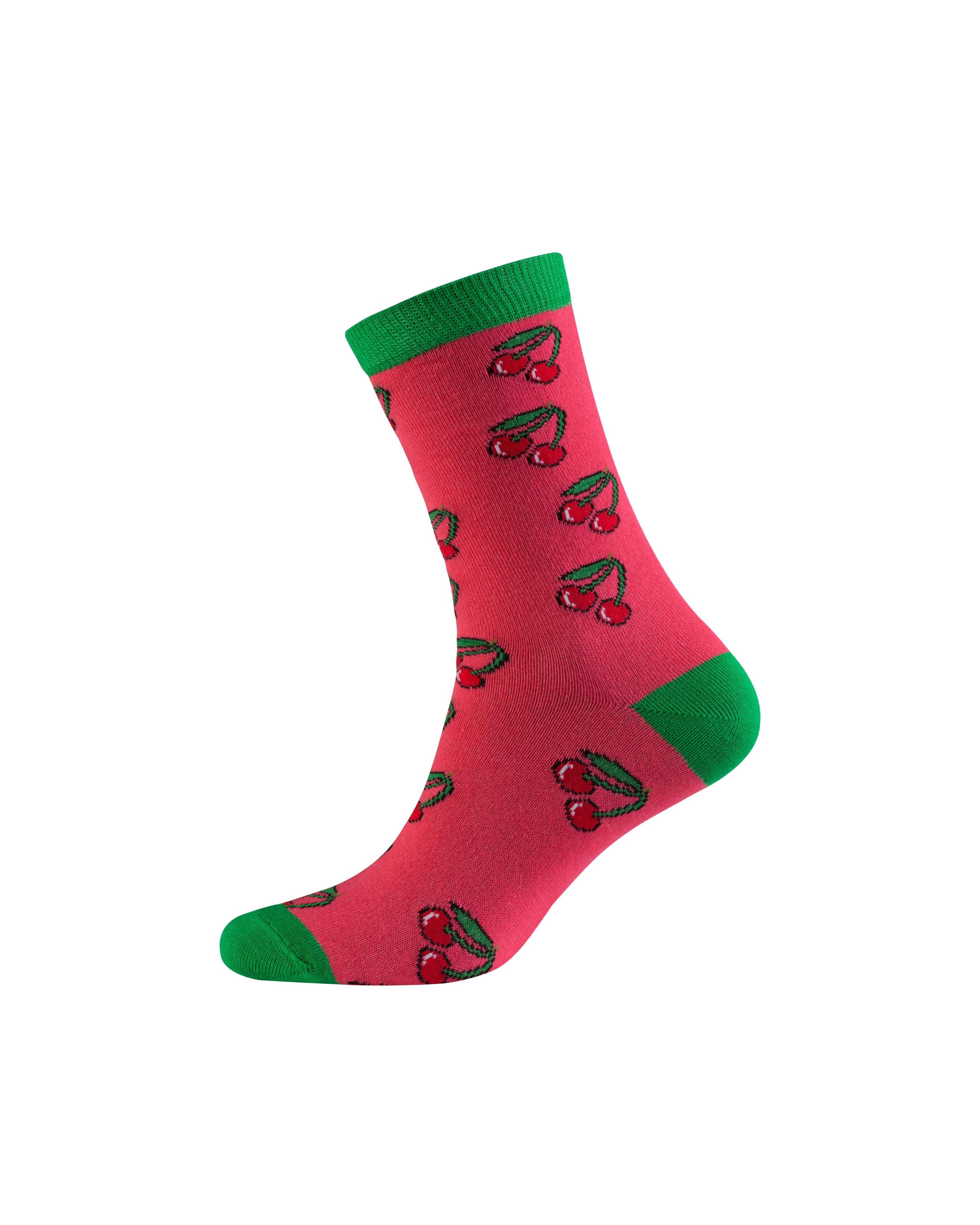 All-Over Cherry Print Socks